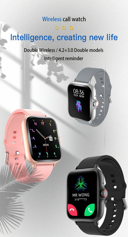 Smartwatch Large Screen with Wireless Calling & Message Alerts, Full Touch HD Display, Heart Rate, Blood Oxygen, Sleep and Stress Readouts
