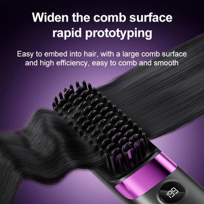 Cordless Hair Straightening Brush USB Rechargeable Portable Heated Straightener Comb Mini, for Home, Travel and Salon Hair Styling