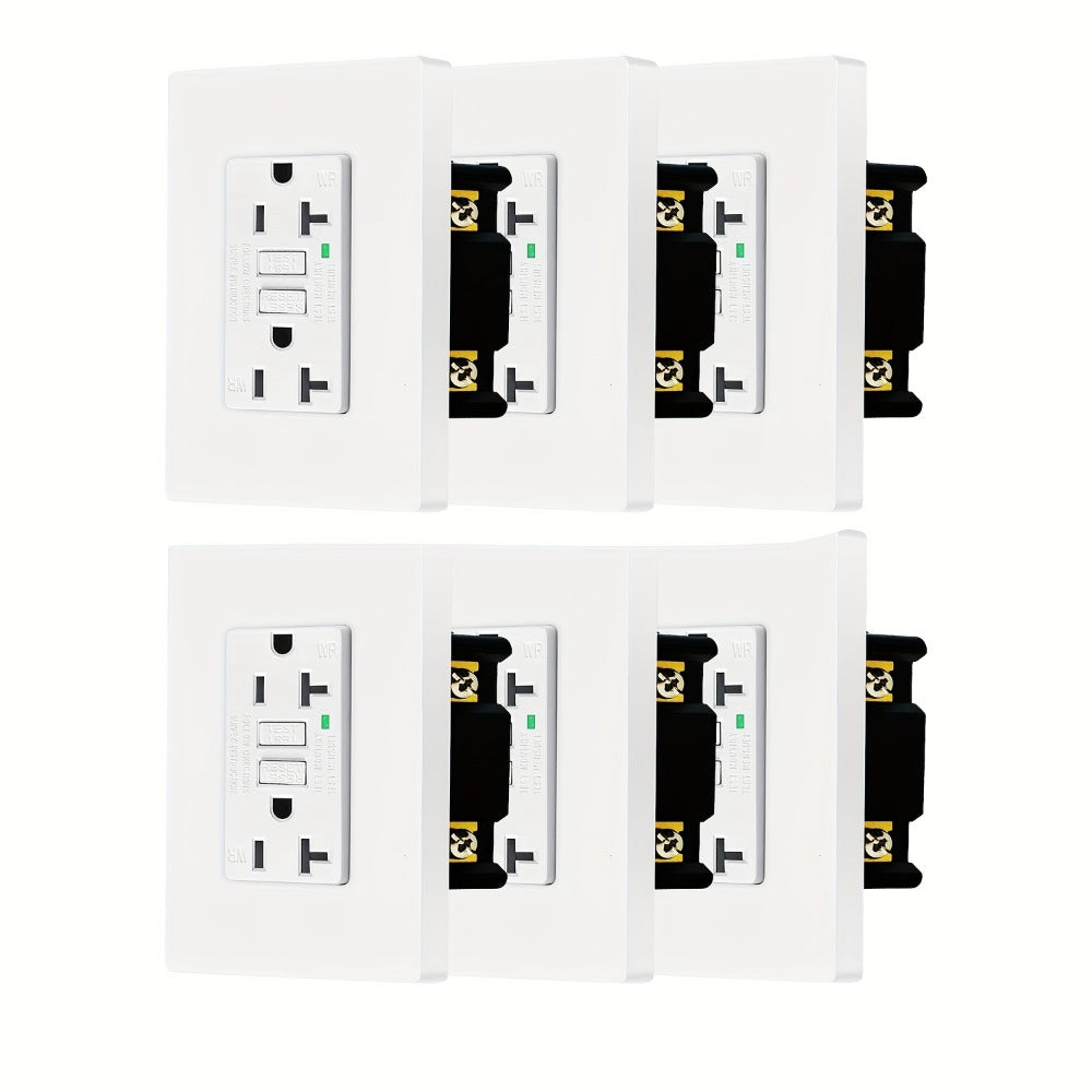 GFCI Outlet 20 Amp Tamper Resistant WR Weather Resistant with Wall Plate ETL Listed for Home Cooking, Dining and Outdoor Meals