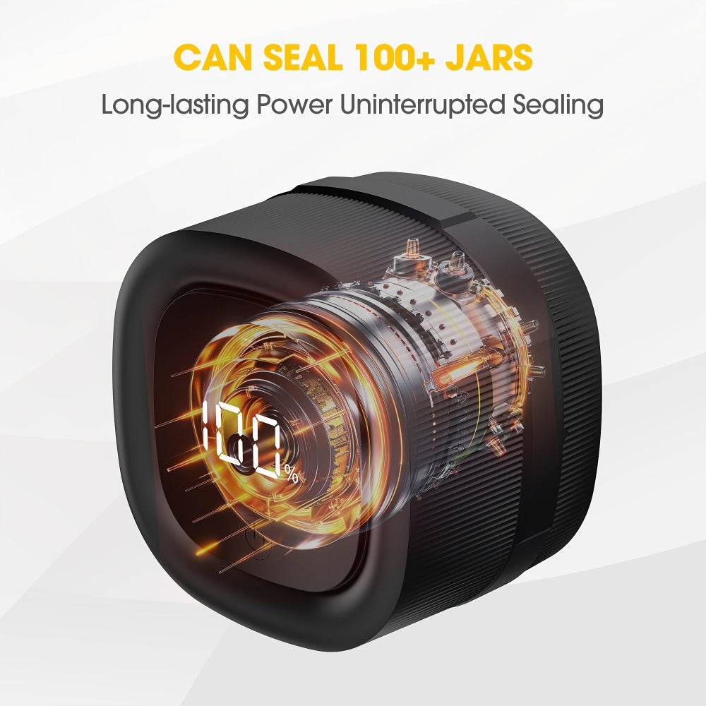Electric Jar Vacuum Sealer 3-in-1 Food Storage Vacuum Sealer Machine with 14 Sealing Lids Wine Plug Vacuum Bag Bottle Opener