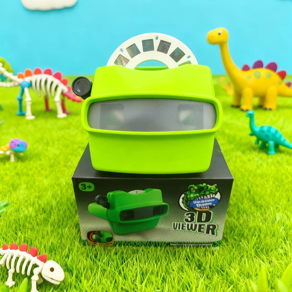 3D Slide Viewer Toy for Kids Ages 3+, Screen-Free Sideshow Projector with Space Ocean Animals Dinosaurs Slides