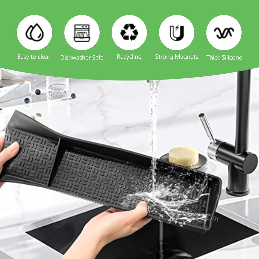 Magnetic Stove Top Shelf Organizer Silicone Spice Rack 30 Inch Heat Resistant Flexible Over Oven Kitchen Storage Organizer Strong Magnetic