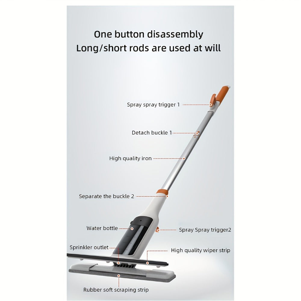 3-in-1 Glass Cleaning Kit with Durable Metal Pole & Scraper, Window Cleaner Tool for High Windows Shower Doors Car Windshields