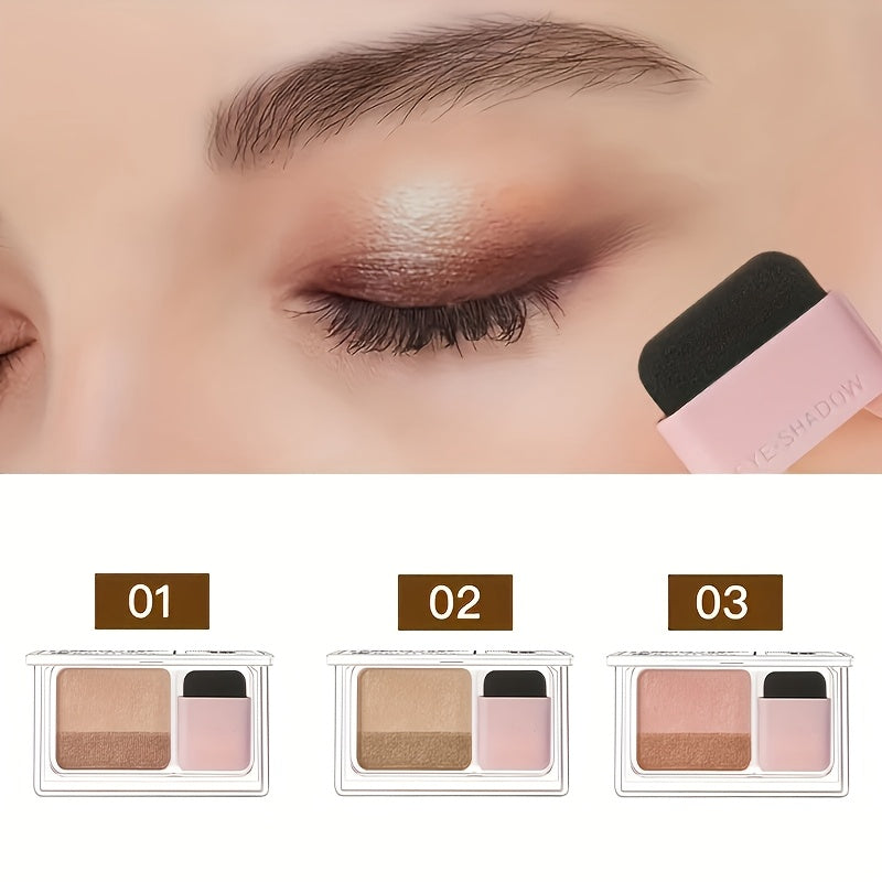 Eyeshadow Palette 3-Pack Set Glitter Two-Tone Shimmer Matte Satin – 5-8 Colors Blendable Waterproof Long-Lasting Eye Makeup with Brush
