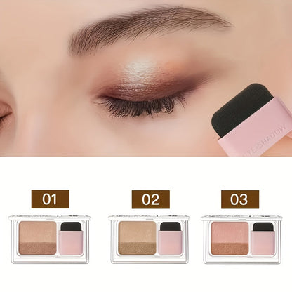 Eyeshadow Palette 3-Pack Set Glitter Two-Tone Shimmer Matte Satin – 5-8 Colors Blendable Waterproof Long-Lasting Eye Makeup with Brush