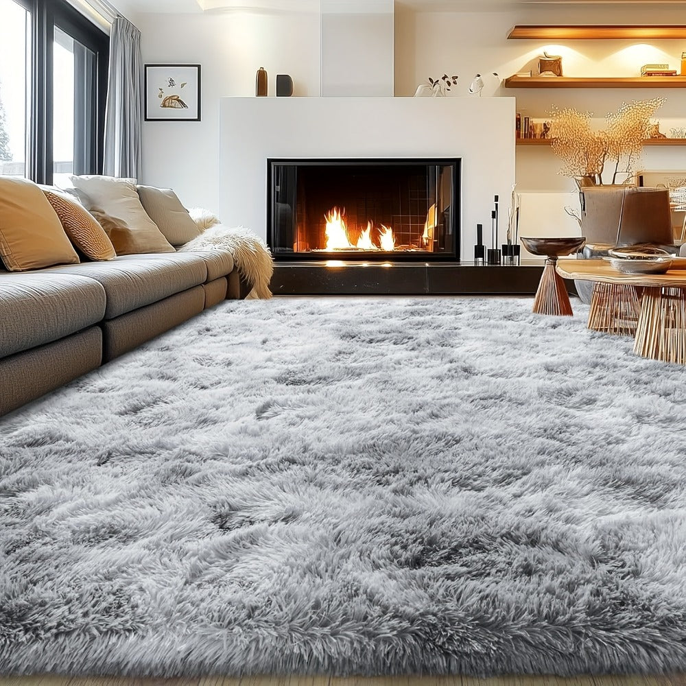 Area Rug for Bedroom, 8x10 Fluffy Shag with 1.8-Inch Plush Pile and Nine Colors for Bedroom or Living Room