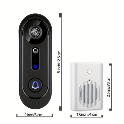 Smart Doorbell Camera 1080P HD Wireless Battery Powered – Night Vision, Motion Detection, Two-Way Audio, Indoor Chime
