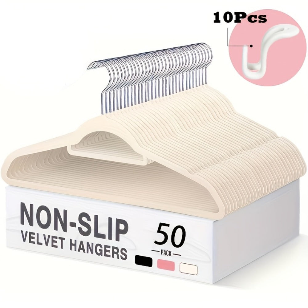 Velvet Hangers Non-Slip Slim Space Saving Clothes Hangers, Premium Flocked Suit Hangers for Closet Organization