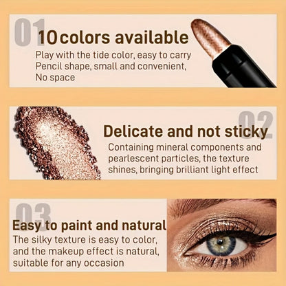 2-in-1 Eyeliner & Eyeshadow Pencil Set 12 Colors Matte Waterproof Smudge-Proof Blendable Eye, for Makeup, Travel and Everyday Vanity Use