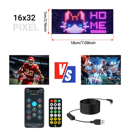 Bendable LED Display Screen App & Remote Control - Ultra-Thin 2mm Flexible LED Matrix Panel for an Everyday Personal Care Routine