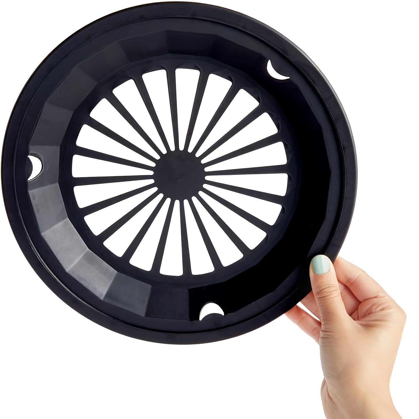 Reusable Plastic Paper Plate Holders Set – 10 Inch Snap-On Groove Design, Thickened Durable Holder for Picnics, BBQ