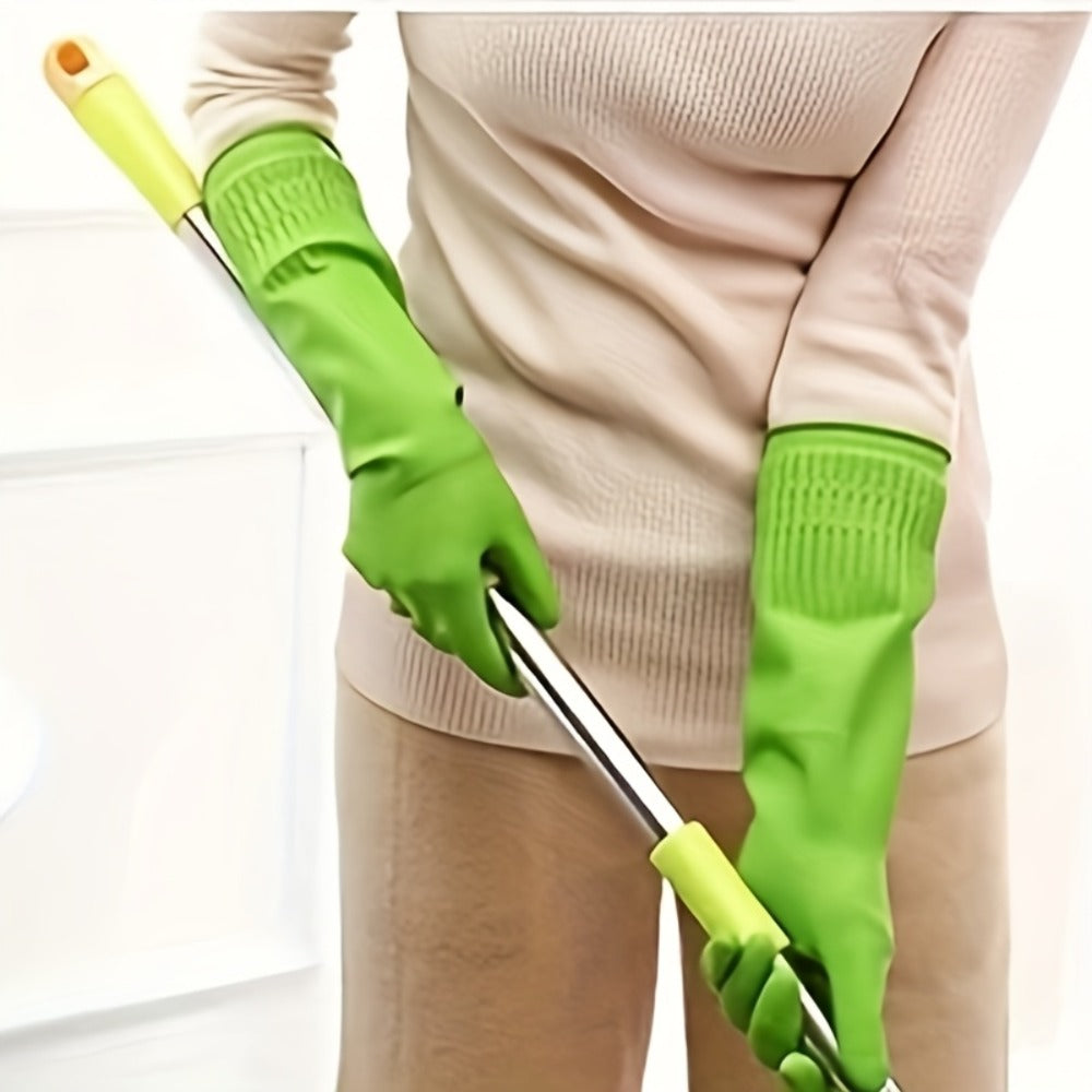Premium Cleaning Gloves 3 Pair Slip-Resistant Kitchen Dishwashing Laundry Gloves Reusable for Home Cooking, Dining and Outdoor Meals