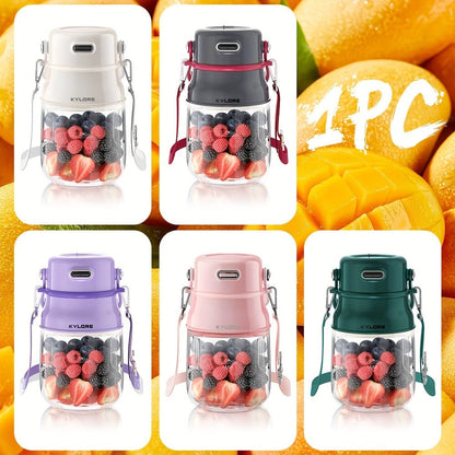 Personal Blender USB-C Rechargeable 27oz - 10-Blade Portable Smoothie Blender with Shoulder Strap