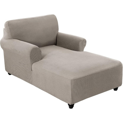 Chaise Lounge Cover Stretch Slipcover Jacquard Fabric Chair Sofa Protector for Living Room Bedroom Multi-Color