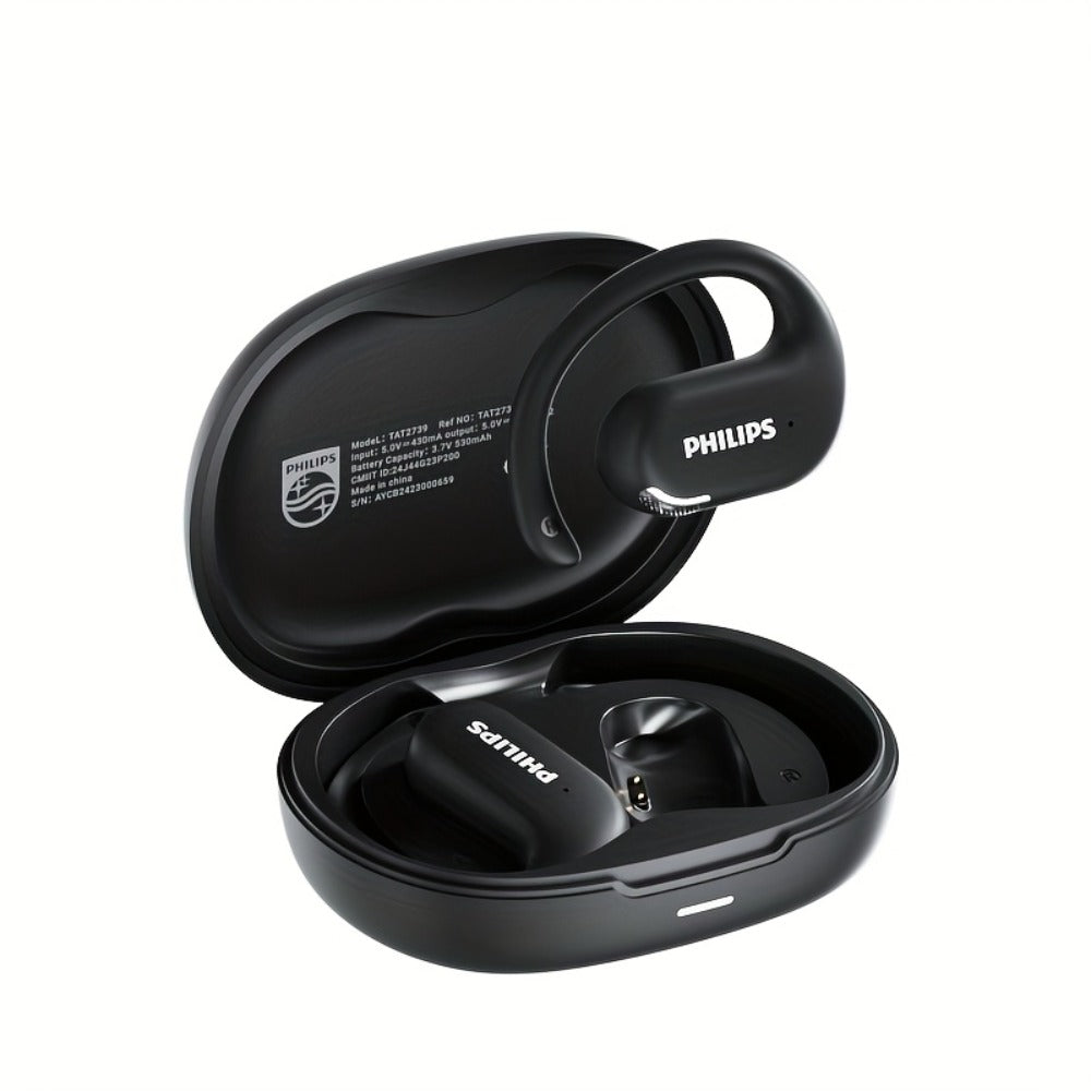 Philips TAT2739 Open-Ear Wireless Headphones AI Call Noise Reduction 360 Spatial Sound for Bedside Audio, Alarms and Room Entertainment