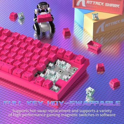 Hall Effect Mechanical Gaming Keyboard Attack Shark R82HE 80%, 0.005mm Rapid Trigger, 8000Hz Polling Rate