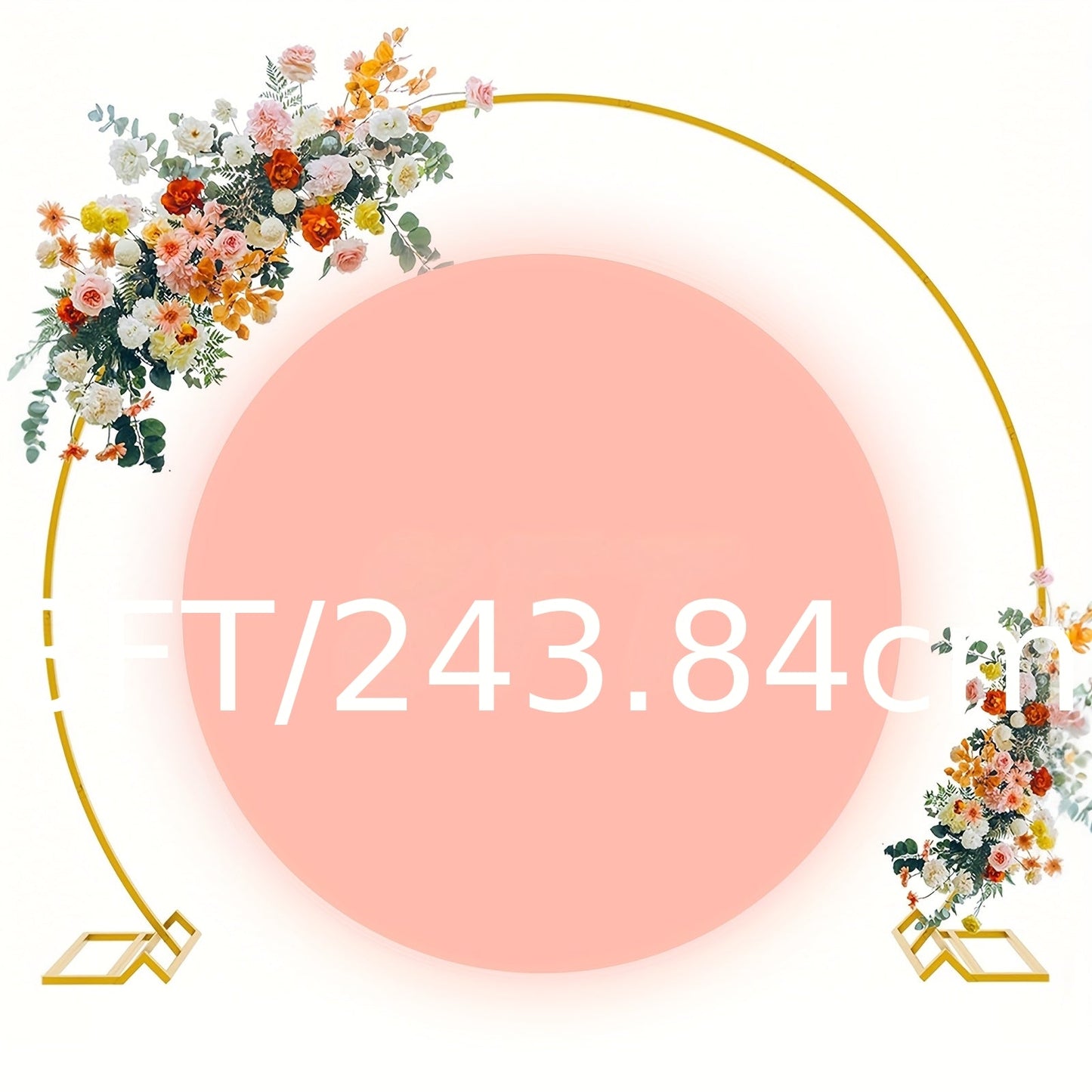 Metal Round Wedding Arch Backdrop Stand - Circular Balloon Arch Kit for Wedding, Birthday Party