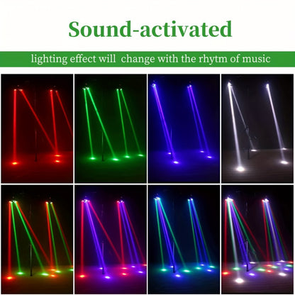 LED Spider Moving Head Stage Light 8x3W DJ Disco Party Light Sound Activated DMX-512 Control for Entryways, Bedrooms and Living Spaces