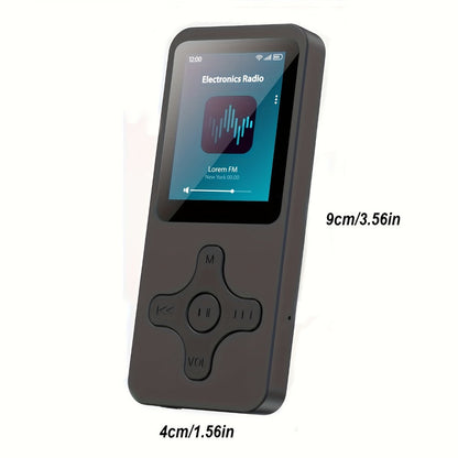 Bluetooth 5.0 MP3 Player with 64GB Micro SD Card, Built-In Speaker, FM Radio, Voice Recorder, E-Book & Photo Viewer