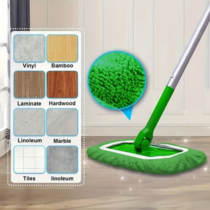 Washable Flat Mop Pads 15 Pack, Reusable Microfiber Replacement Pads for Flat Floor Mops, Wet & Dry Cleaning