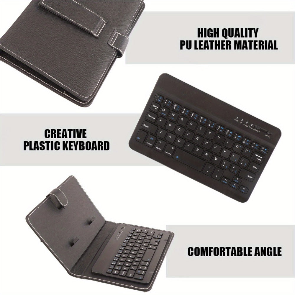 Collapsible Bluetooth Keyboard with Built-In Phone Stand, Wireless Portable Keyboard for Smartphones Tablets Laptops