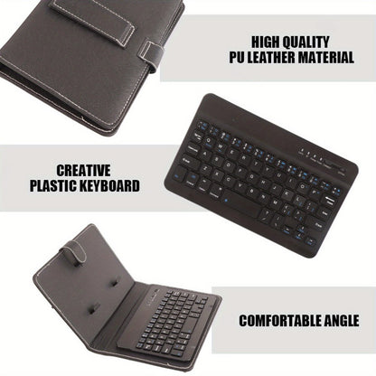 Collapsible Bluetooth Keyboard with Built-In Phone Stand, Wireless Portable Keyboard for Smartphones Tablets Laptops