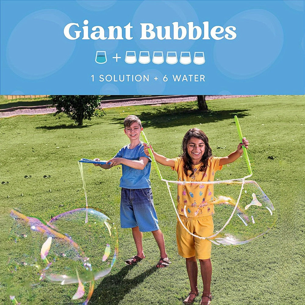 64oz Bubble Solution Refill 2-Pack Concentrate, Makes 5 Gallons, Compatible with Bubble Machines