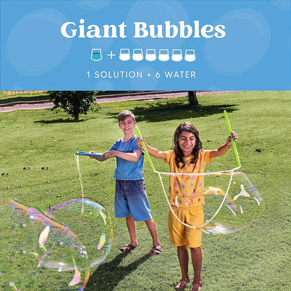 64oz Bubble Solution Refill 2-Pack Concentrate, Makes 5 Gallons, Compatible with Bubble Machines