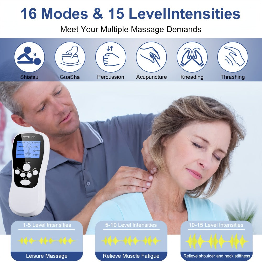 TENS Unit Stimulator for Pain Digital EMS Therapy Device for Back Neck Hip Nerve Pain for Entryways, Bedrooms and Living Spaces