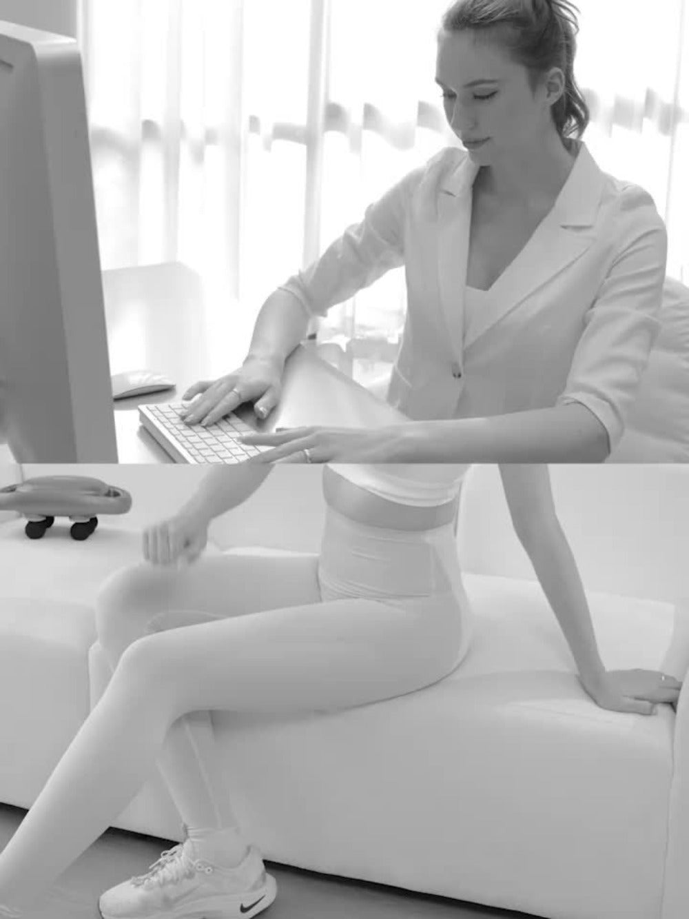 Tapping Massage Gun with 6 Interchangeable Heads, USB Rechargeable Handheld Deep Tissue Vibration Massager for Back