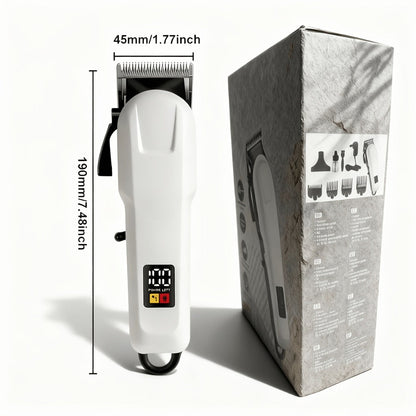Hair Grooming Kit for Men - Electric Hair Clipper Set with Digital LCD Display, USB Rechargeable