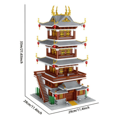 Ancient Chinese Palace Building Blocks Set 6134 Pcs – Heavenly Fairy Mirror Architecture Mini Brick Expert Level Display Model Adults Home