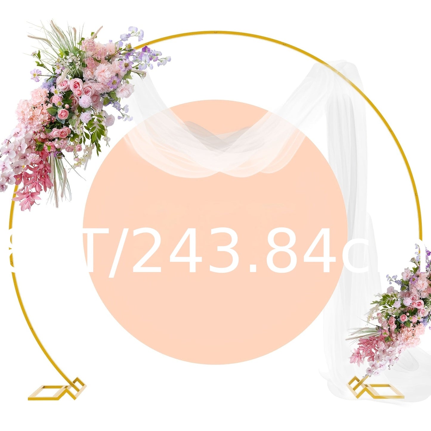 Metal Round Wedding Arch Backdrop Stand - Circular Balloon Arch Kit for Wedding, Birthday Party