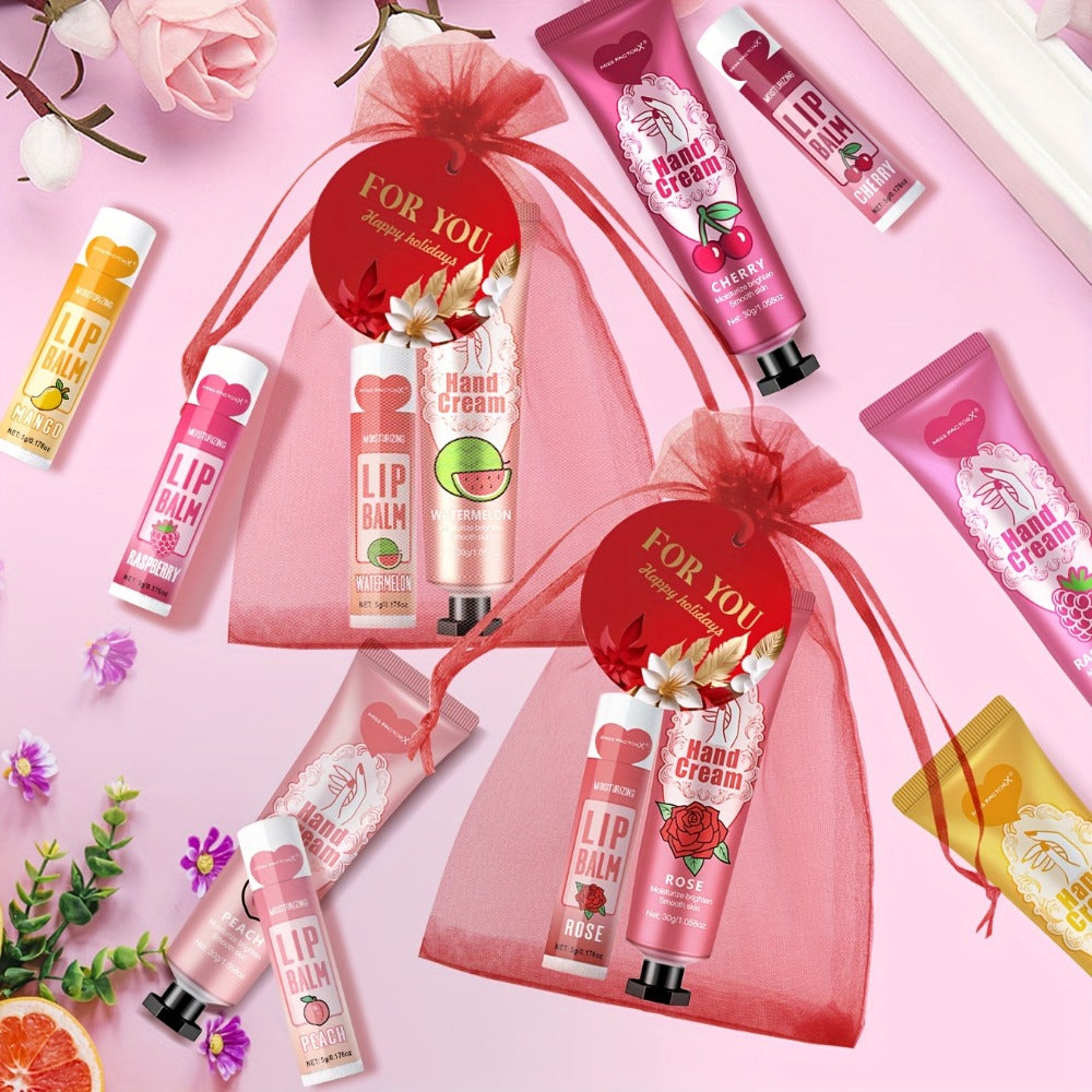 Wedding Party Favor Beauty Gift Set 96pcs, Bulk Women's Gift Box with Hand Cream, Lipstick, Red Bag & Card