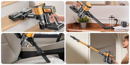 Cordless Stick Vacuum Cleaner 60Kpa 55-Min Runtime - Anti-Tangle Handheld Vacuum for Hardwood for Entryways, Bedrooms and Living Spaces