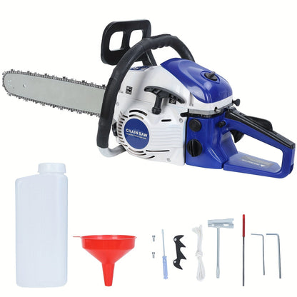 Gas Chainsaw, 2-Stroke Powerful Wood Cutting Logging Farm Ranch for Garden, Patio and Yard Use