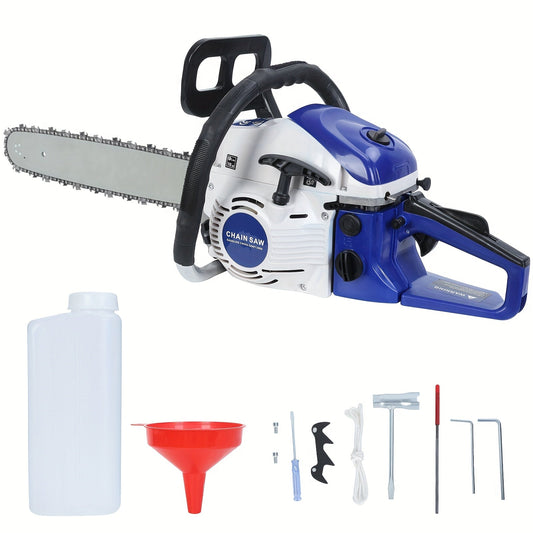 Gas Chainsaw, 2-Stroke Powerful Wood Cutting Logging Farm Ranch for Garden, Patio and Yard Use