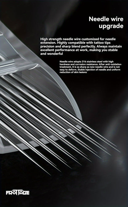 Tattoo Cartridge Needles with Frotage Label, 26 Retained RL RLT RS CM and M1 Cartridge Size Options