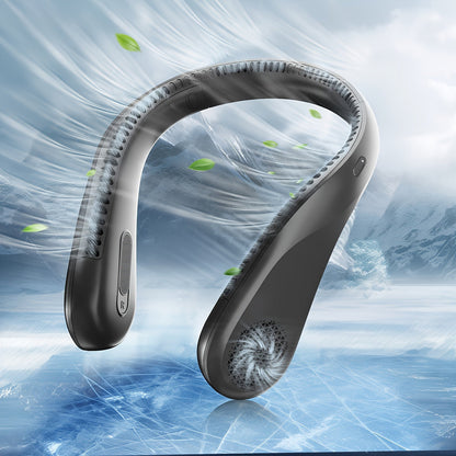 Bladeless Neck Fan Rechargeable, 4 Speed Hands-Free Portable Neck Fan 66 Vents 4-16 Hours Battery