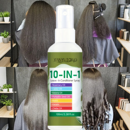 10-in-1 Hair Treatment Spray 100ml with Argan Oil Batana and Rosemary - Anti-Breakage Split for Bath Time, Home Spa and Personal Care