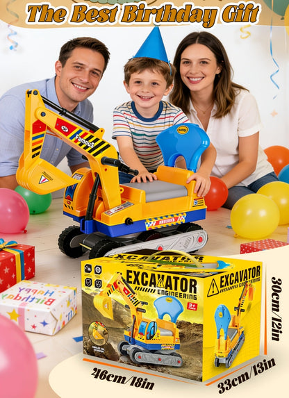 Ride-On Excavator Toy for Kids with Manual Digging Arm with the Listed Color, Size or Set Options for Everyday Use