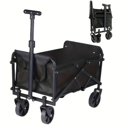 Folding Wagon, Garden Cart Beach Wagon Camping Utility Outdoor Cart for Garden, Patio and Yard Use