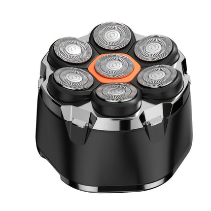 Palm-Size Multi-Rotary Electric Shaver with Display in 5D, 7D and Type A Checkout Styles Pictured