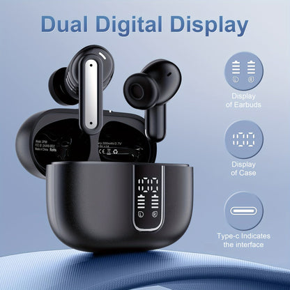 ENC Sports Wireless Earbuds ANKRIYUL Stereo Headphones Environmental Noise for Bedside Audio, Alarms and Room Entertainment
