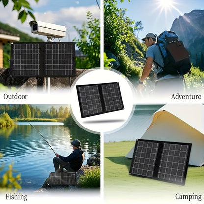 Solar Panel Charger, Foldable Portable Camping RV Power Station Laptop for Garden, Patio and Yard Use