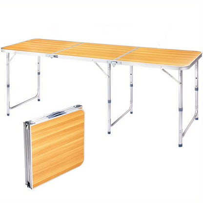 Folding Table 3ft and 4ft Aluminum Alloy Picnic Design with Two Height Positions and Fold-Flat Carry Case