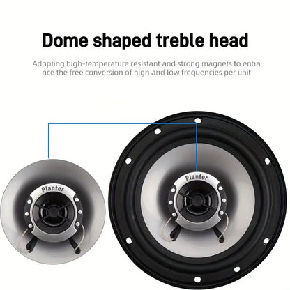 6.5 Inch 400W Car Coaxial Speakers HiFi Full Range – Rubber Edge, Strong Magnet, Universal Fit for Ford Chevy Toyota Honda
