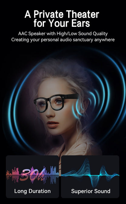 Smart Glasses with Camera and Bluetooth, 8MP Camera Eyewear with Translation, Object Recognition, Touch Control and Bluetooth Audio