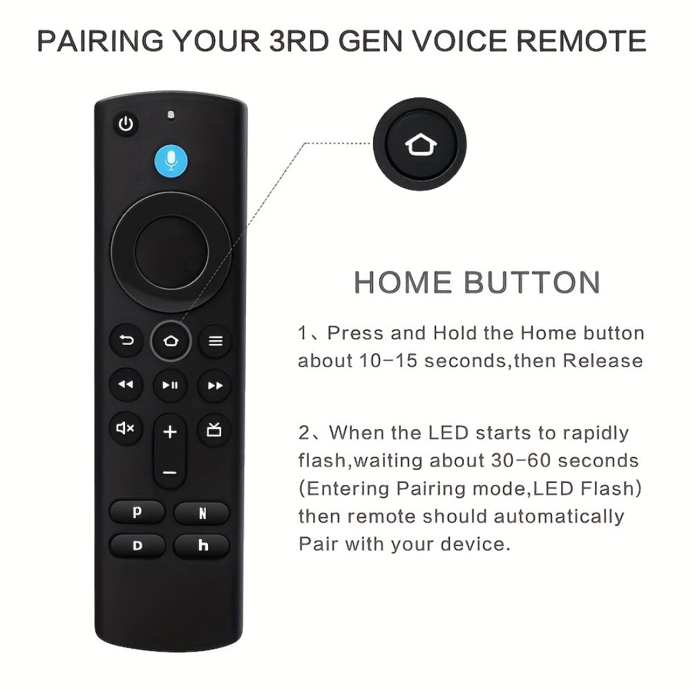 Amazon Fire TV Replacement Remote with Alexa Voice Search, Works with Fire TV Stick 4K Max Gen 1 2