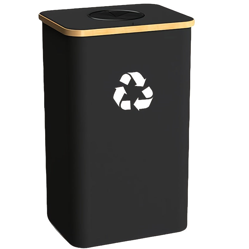 Recycling Bin 26 Gallon 100L with Lid & Removable Inner Bag, Large Collapsible Trash Can for Bottles Cans Glass & Plastic Waste